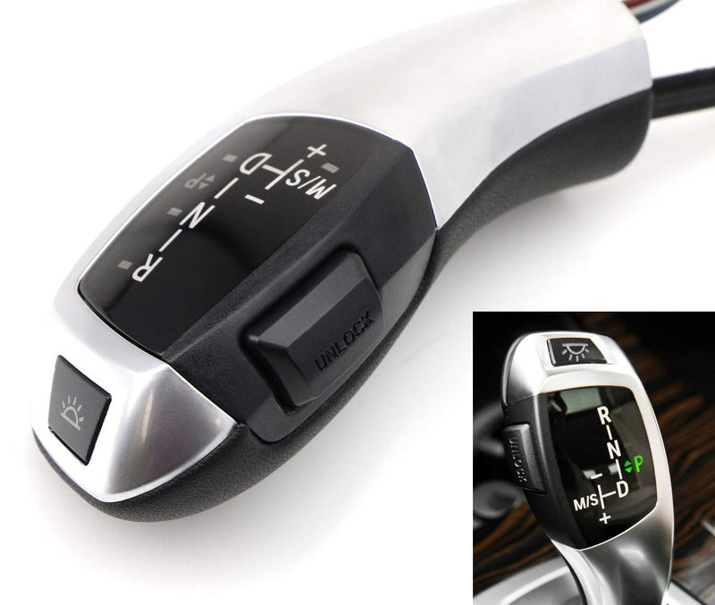 iJDMTOY F30 Style Matte Silver Finish LED Illuminated Shift Knob Gear Selector Upgrade Compatible with 06-12 BMW E90 3 Series Sedan, 07-10 E92 E93 3 Series Coupe/Convertible, 09-12 Z4, 10-12 X1, etc - Image 2